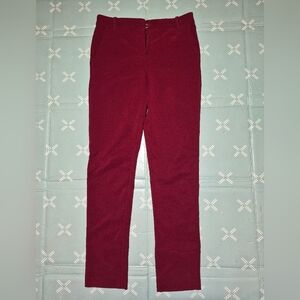 Have Women's Deep Red Cigarette Pants
